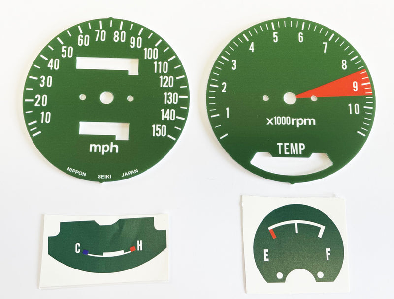 GL1000 K0 Speedometer & Tachometer Face Plate Set ~ MPH